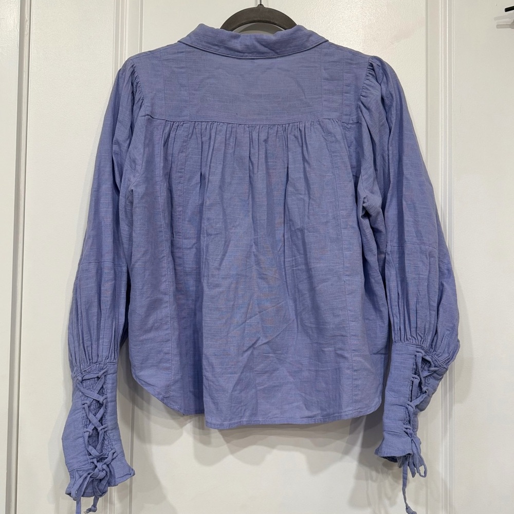 Free People Lavender Button-Up Blouse - Picture 4 of 6
